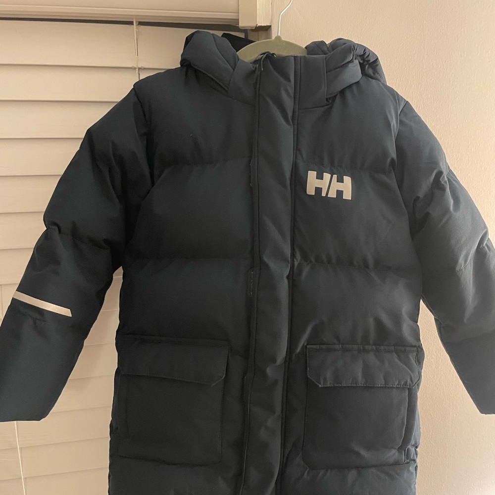 Helly Hansen Navy Hooded Puffer Coat for Kids